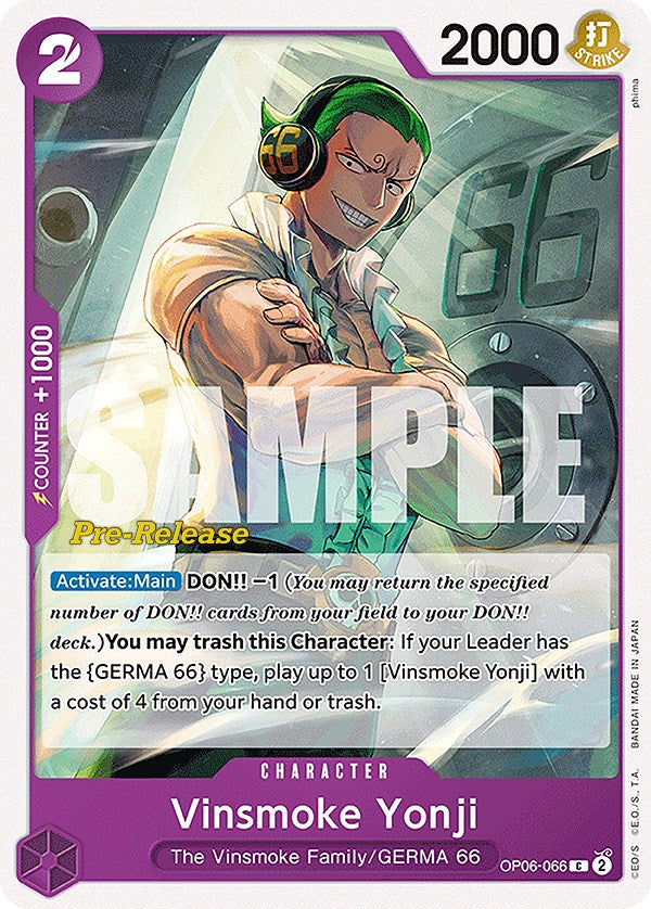 Vinsmoke Yonji [Wings of the Captain Pre-Release Cards] | Good Games Cannington
