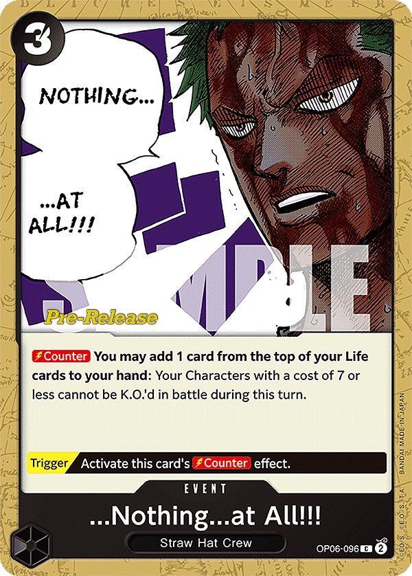 ...Nothing...at All!!! [Wings of the Captain Pre-Release Cards] | Good Games Cannington