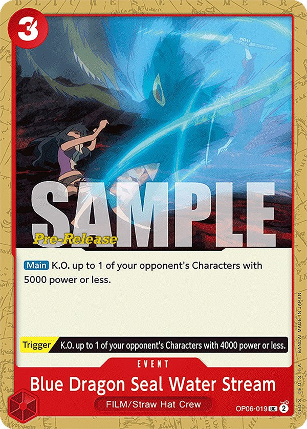 Blue Dragon Seal Water Stream [Wings of the Captain Pre-Release Cards] | Good Games Cannington