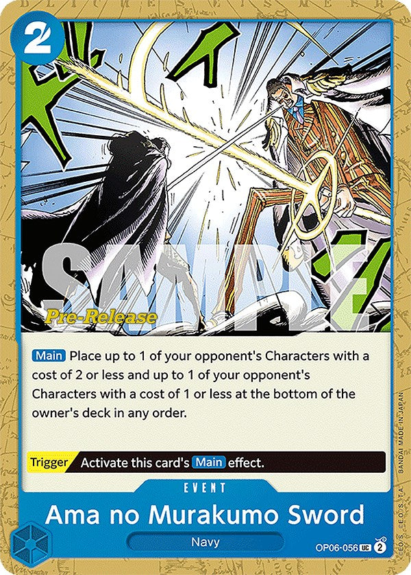 Ama no Murakumo Sword [Wings of the Captain Pre-Release Cards] | Good Games Cannington