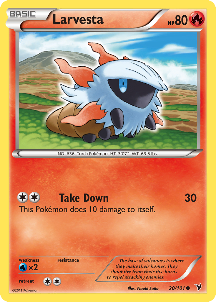 Larvesta (20/101) [Black & White: Noble Victories] | Good Games Cannington