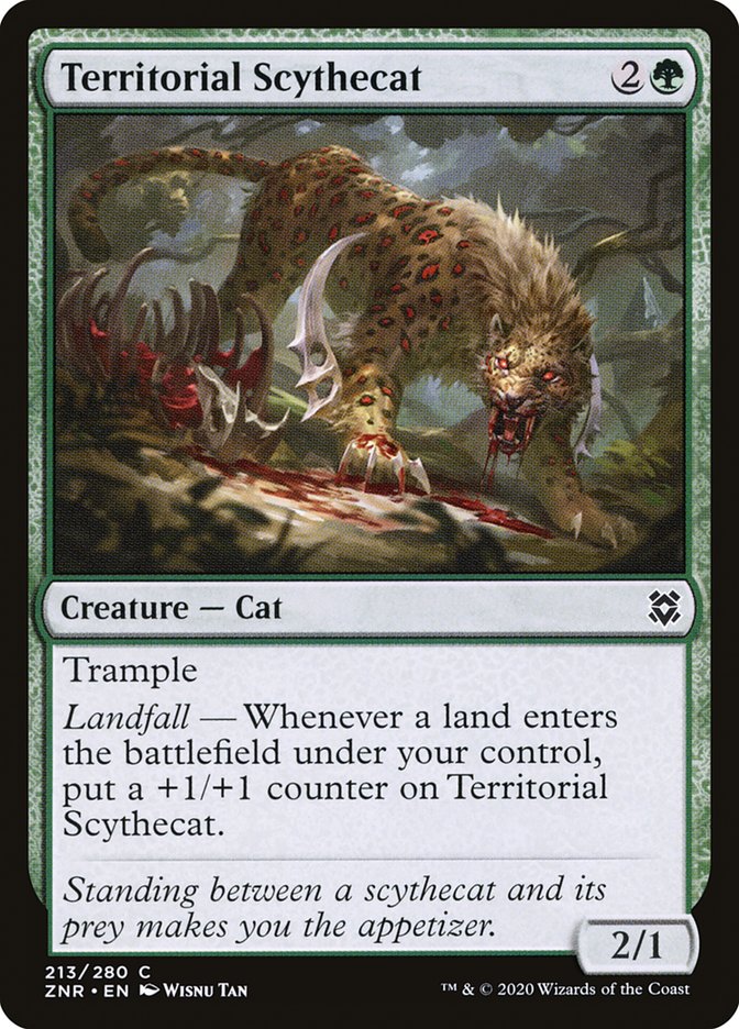 Territorial Scythecat [Zendikar Rising] | Good Games Cannington