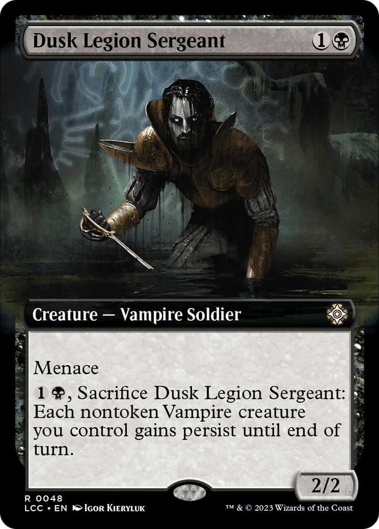 Dusk Legion Sergeant (Extended Art) [The Lost Caverns of Ixalan Commander] | Good Games Cannington