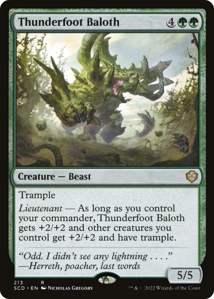 Thunderfoot Baloth [Starter Commander Decks] | Good Games Cannington