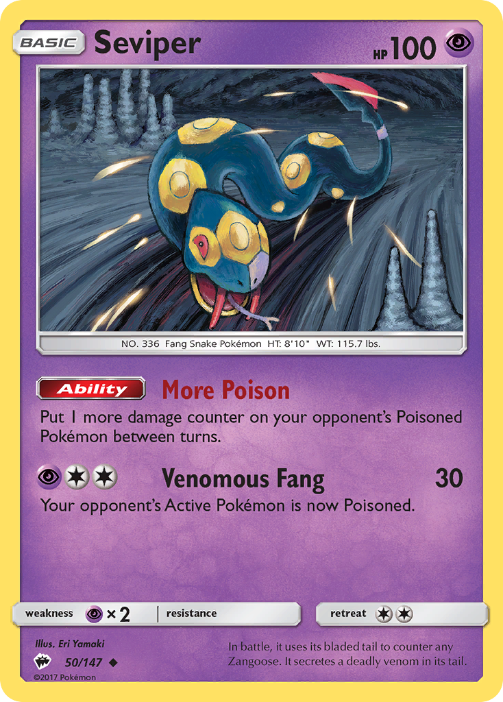 Seviper (50/147) [Sun & Moon: Burning Shadows] | Good Games Cannington