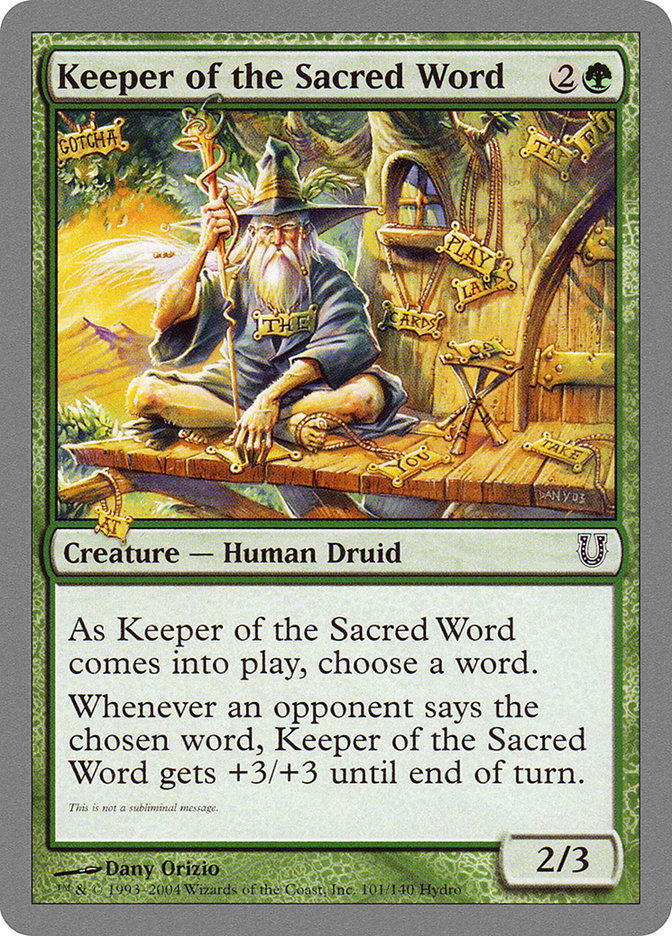 Keeper of the Sacred Word [Unhinged] | Good Games Cannington