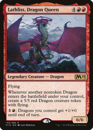 Lathliss, Dragon Queen [Core Set 2019] | Good Games Cannington