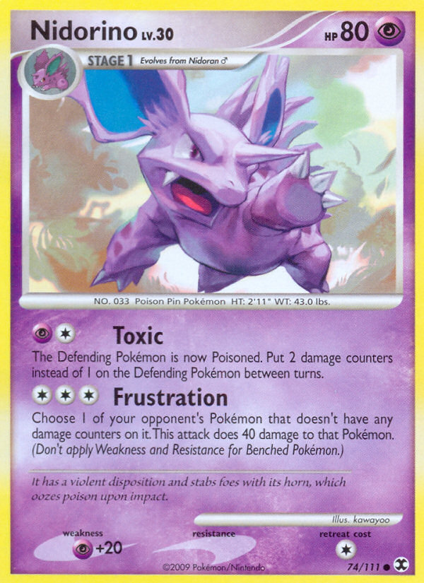 Nidorino (74/111) [Platinum: Rising Rivals] | Good Games Cannington