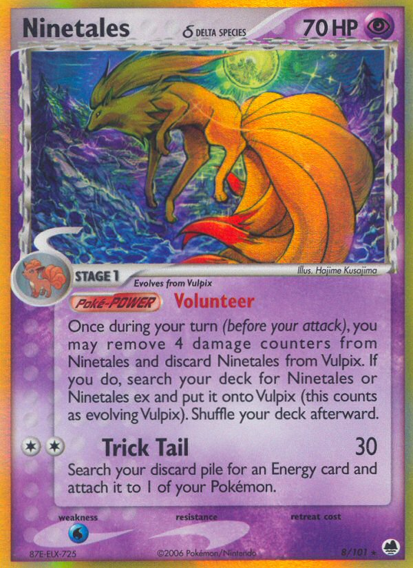 Ninetales (8/101) (Delta Species) [EX: Dragon Frontiers] | Good Games Cannington
