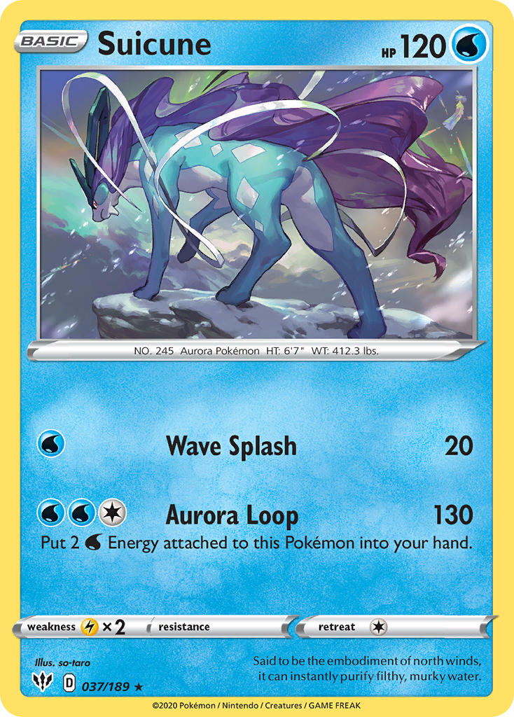 Suicune (037/189) [Sword & Shield: Darkness Ablaze] | Good Games Cannington