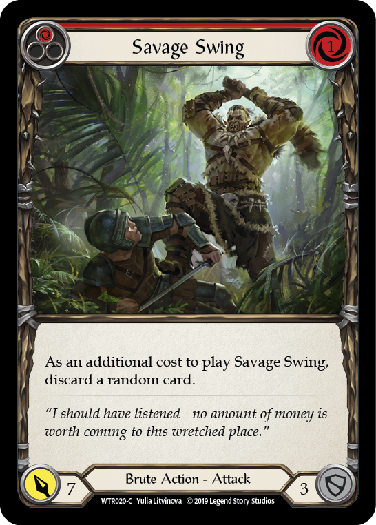Savage Swing (Red) [WTR020-C] Alpha Print Normal | Good Games Cannington