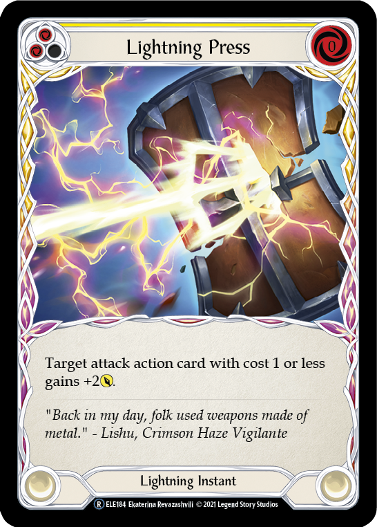 Lightning Press (Yellow) [U-ELE184] Unlimited Rainbow Foil | Good Games Cannington