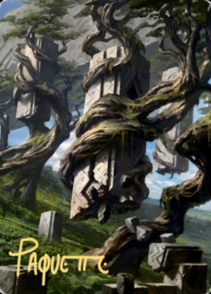 Forest 2 Art Card (Gold-Stamped Signature) [Zendikar Rising Art Series] | Good Games Cannington