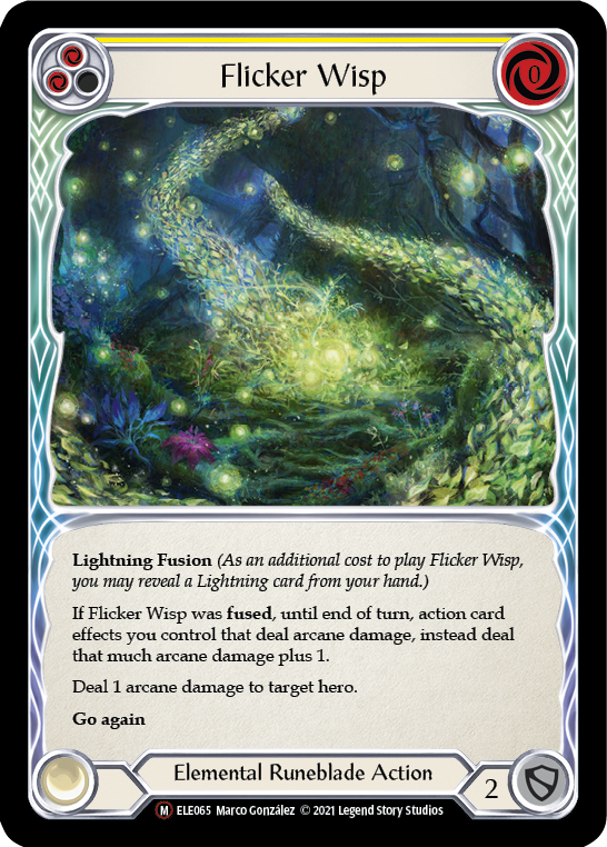 Flicker Wisp [U-ELE065] Unlimited Rainbow Foil | Good Games Cannington