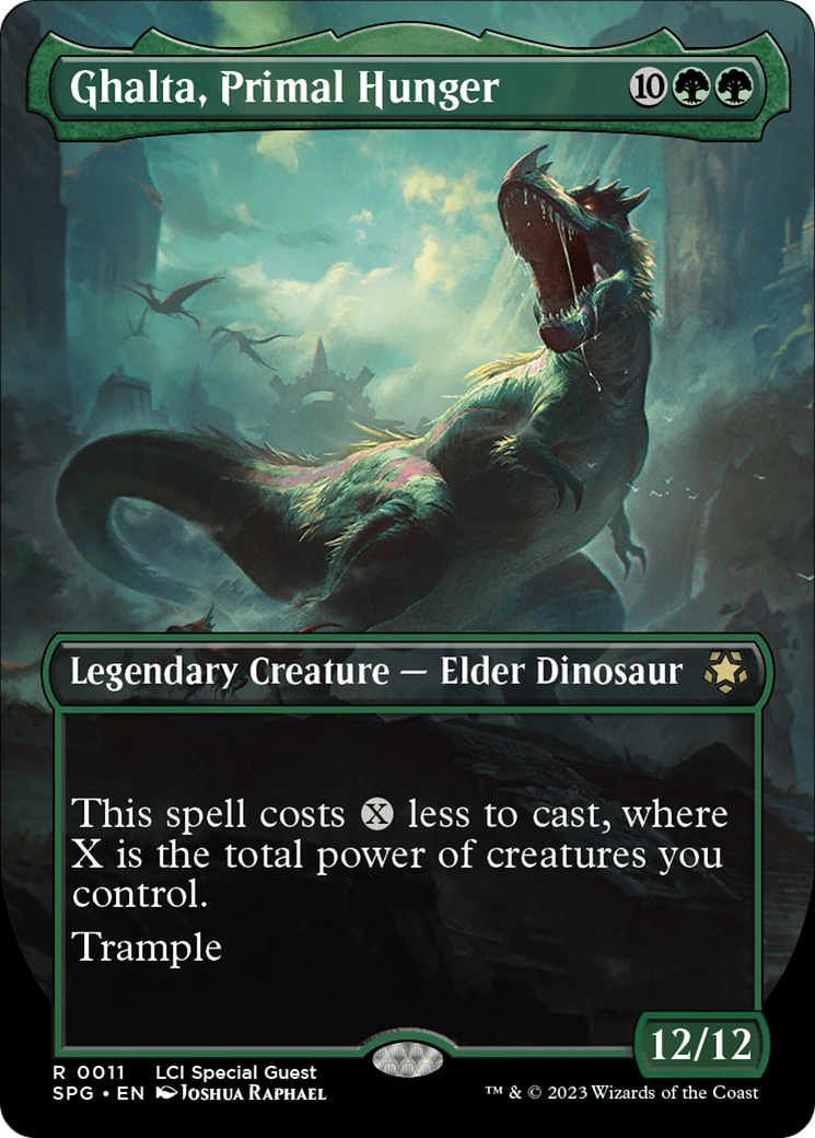 Ghalta, Primal Hunger (Borderless) [The Lost Caverns of Ixalan Special Guests] | Good Games Cannington