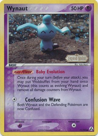 Wynaut (71/92) (Stamped) [EX: Legend Maker] | Good Games Cannington