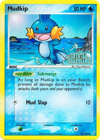 Mudkip (57/100) (Stamped) [EX: Crystal Guardians] | Good Games Cannington