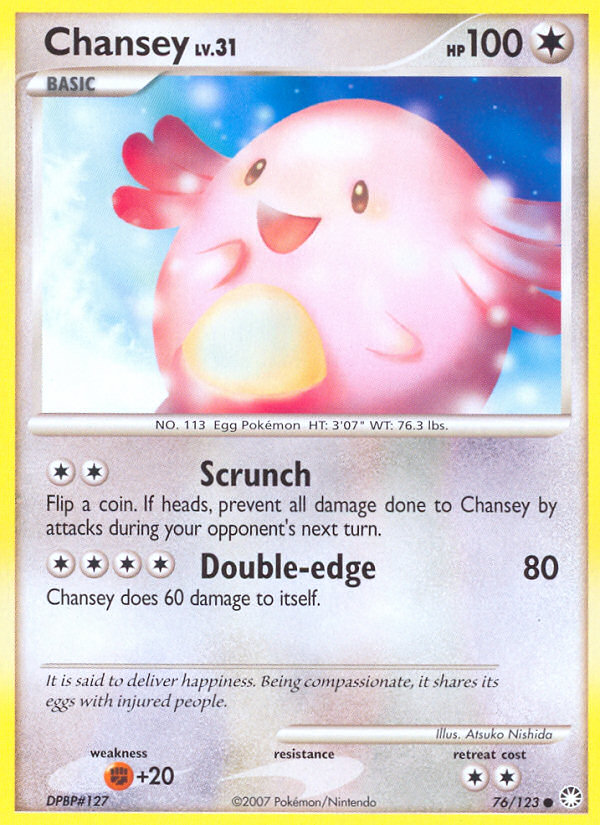 Chansey (76/123) [Diamond & Pearl: Mysterious Treasures] | Good Games Cannington