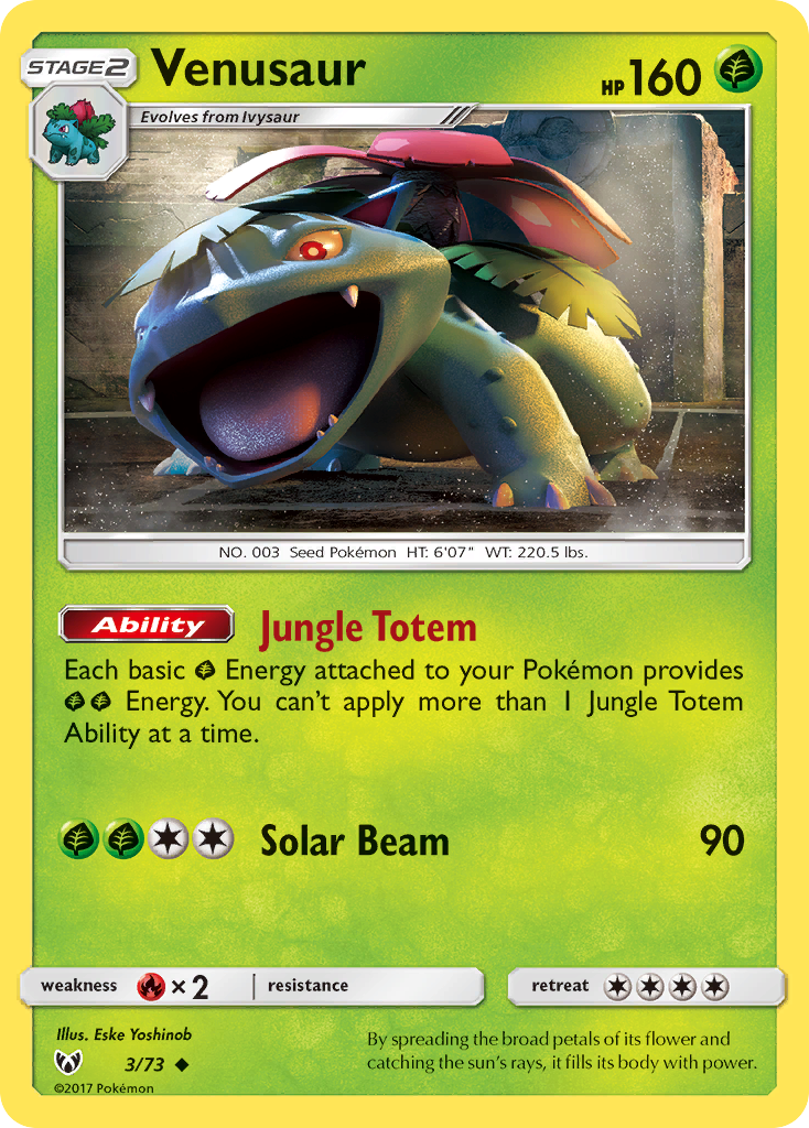 Venusaur (3/73) [Sun & Moon: Shining Legends] | Good Games Cannington