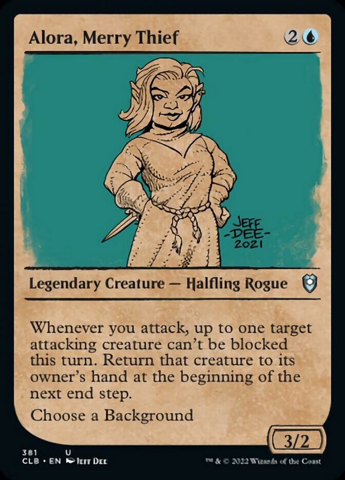 Alora, Merry Thief (Showcase) [Commander Legends: Battle for Baldur's Gate] | Good Games Cannington