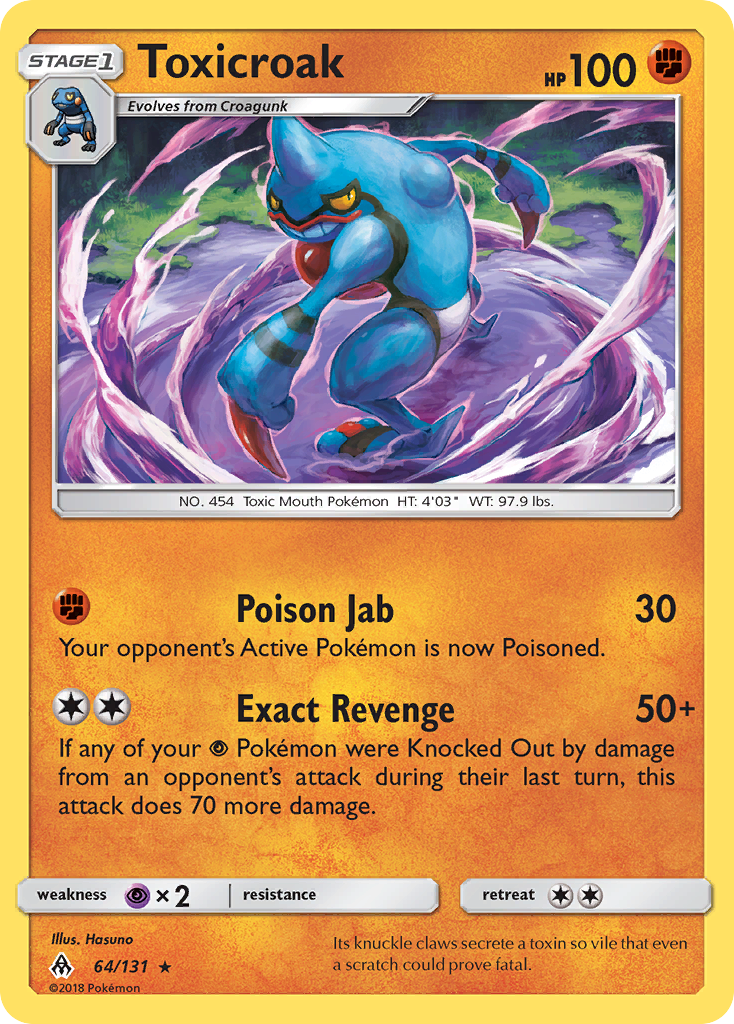 Toxicroak (64/131) [Sun & Moon: Forbidden Light] | Good Games Cannington