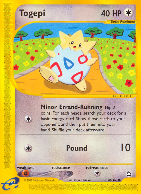 Togepi (114/147) [Aquapolis] | Good Games Cannington