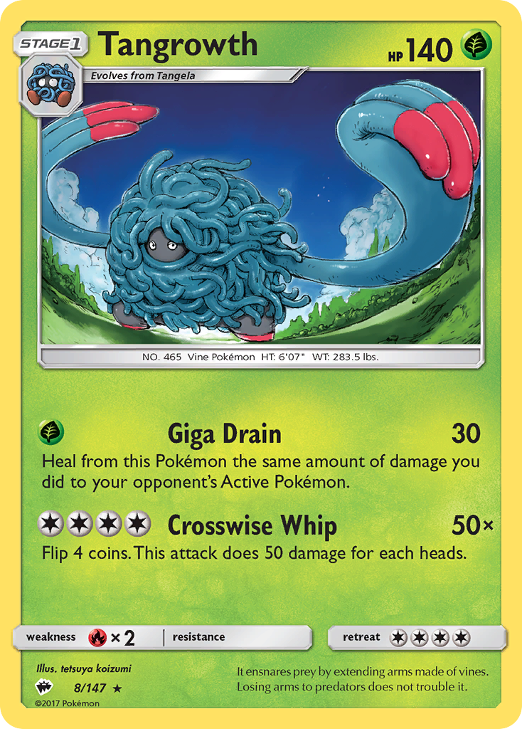 Tangrowth (8/147) [Sun & Moon: Burning Shadows] | Good Games Cannington
