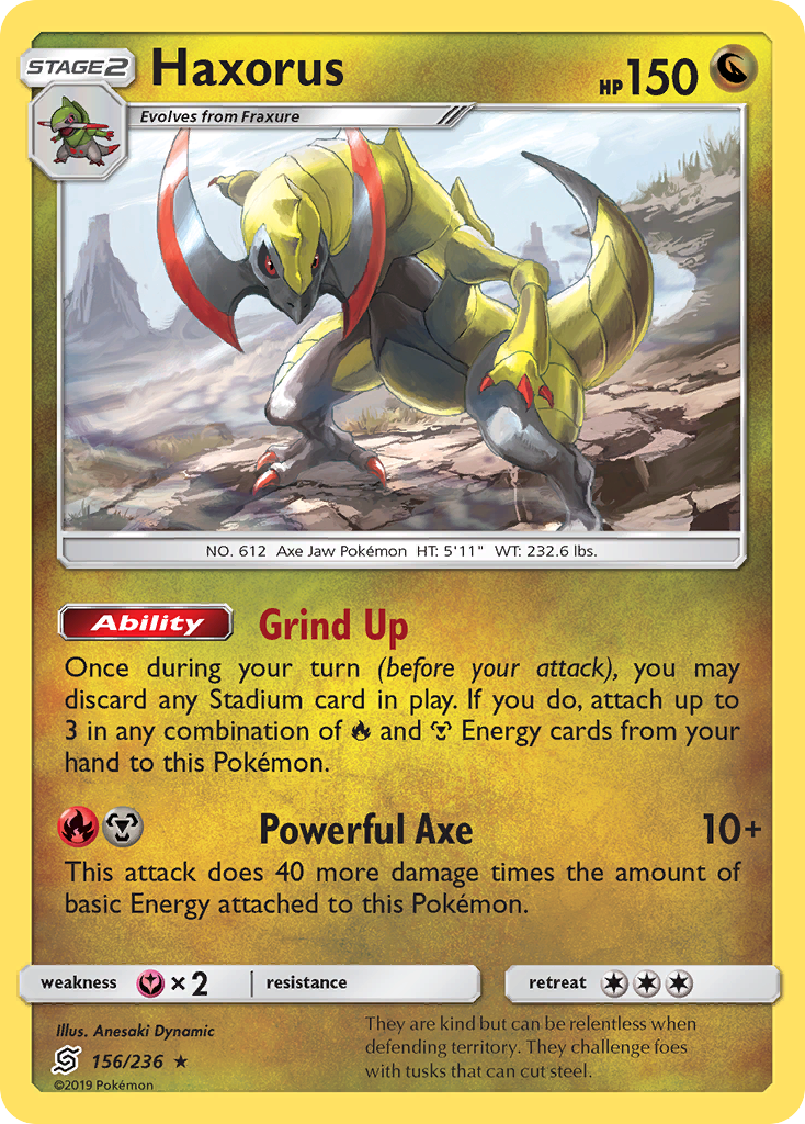 Haxorus (156/236) [Sun & Moon: Unified Minds] | Good Games Cannington
