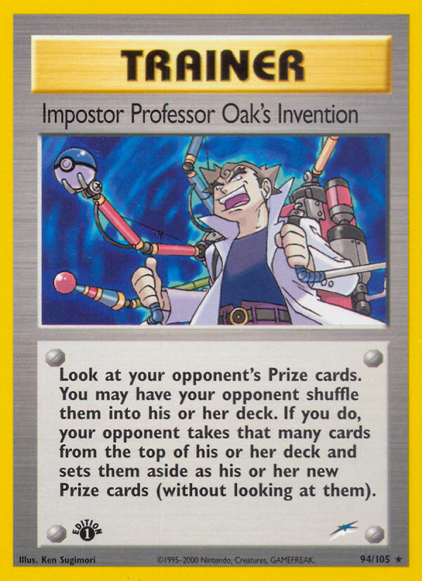 Impostor Professor Oak's Invention (94/105) [Neo Destiny 1st Edition] | Good Games Cannington