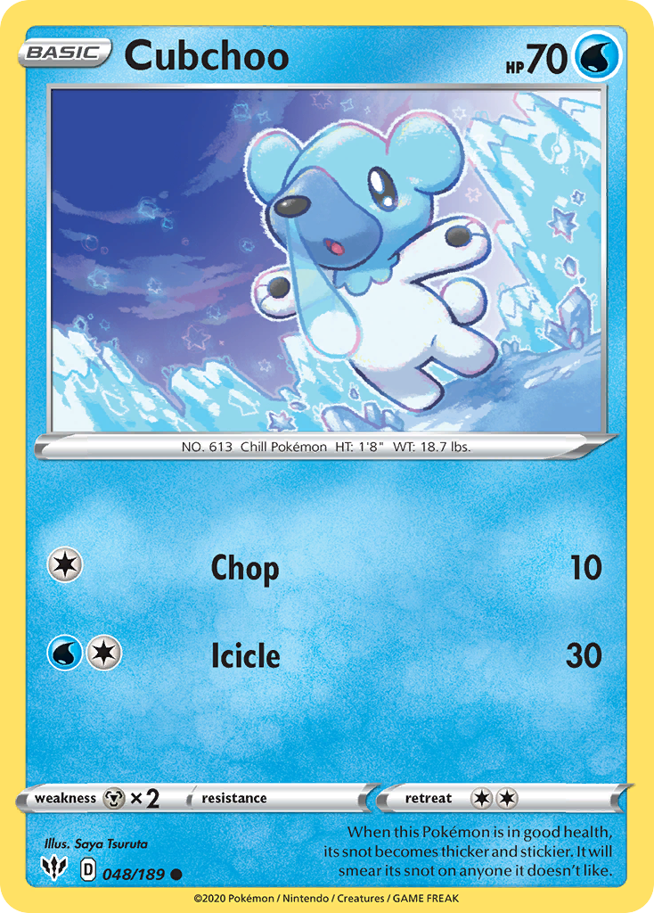 Cubchoo (048/189) [Sword & Shield: Darkness Ablaze] | Good Games Cannington