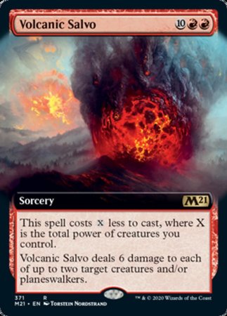 Volcanic Salvo (Extended Art) [Core Set 2021] | Good Games Cannington