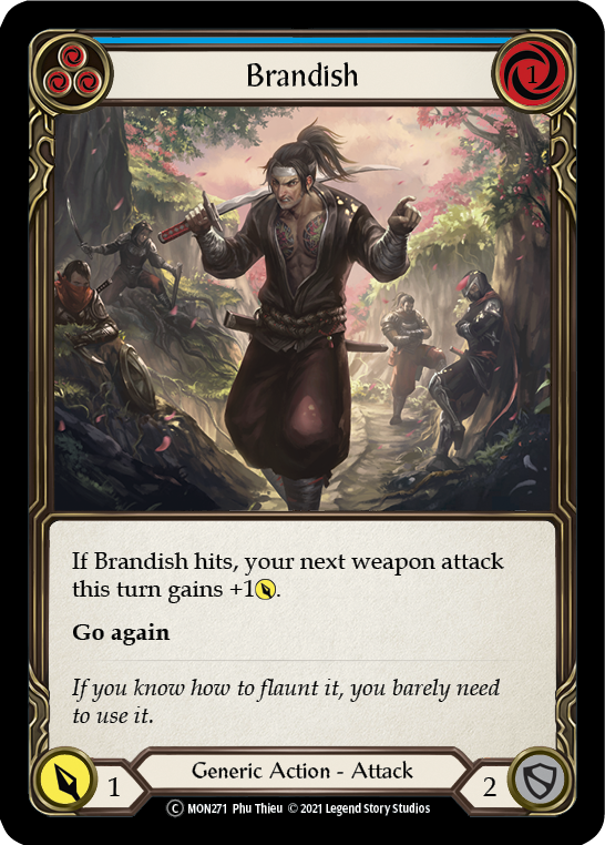 Brandish (Blue) [U-MON271-RF] Unlimited Rainbow Foil | Good Games Cannington