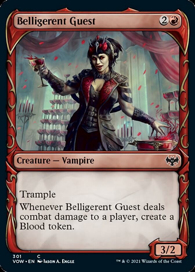 Belligerent Guest (Showcase Fang Frame) [Innistrad: Crimson Vow] | Good Games Cannington