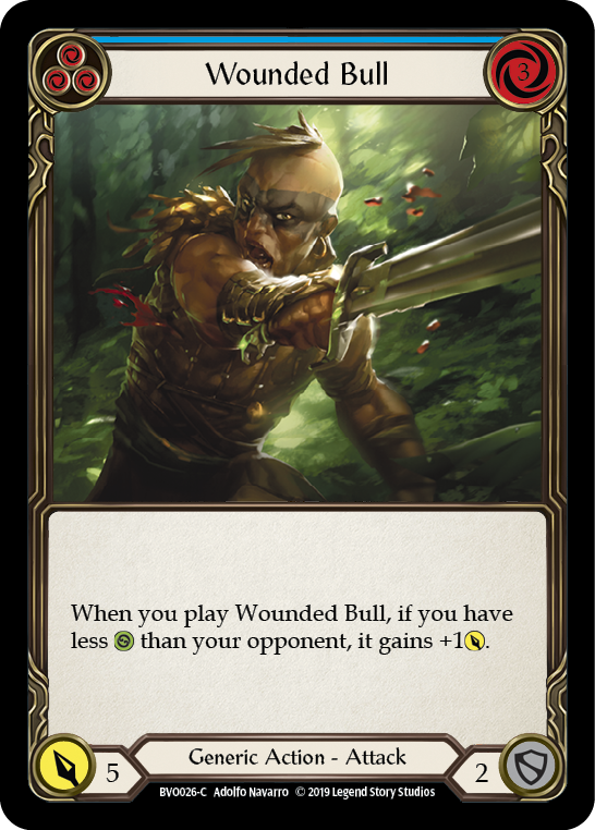 Wounded Bull (Blue) [BVO026-C] 1st Edition Normal | Good Games Cannington