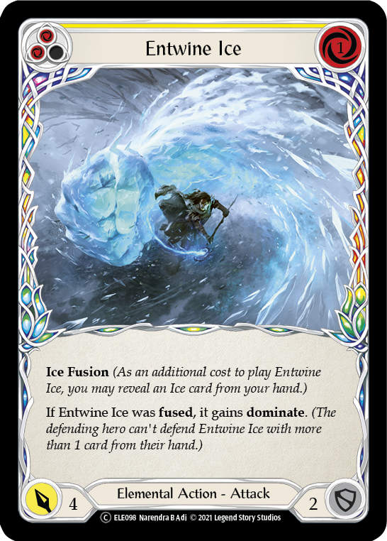 Entwine Ice (Yellow) [U-ELE098] Unlimited Rainbow Foil | Good Games Cannington