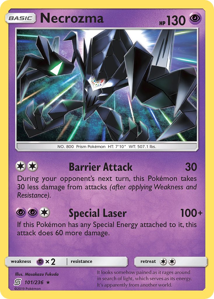 Necrozma (101/236) (Cracked Ice Holo) (Theme Deck Exclusive) [Sun & Moon: Unified Minds] | Good Games Cannington