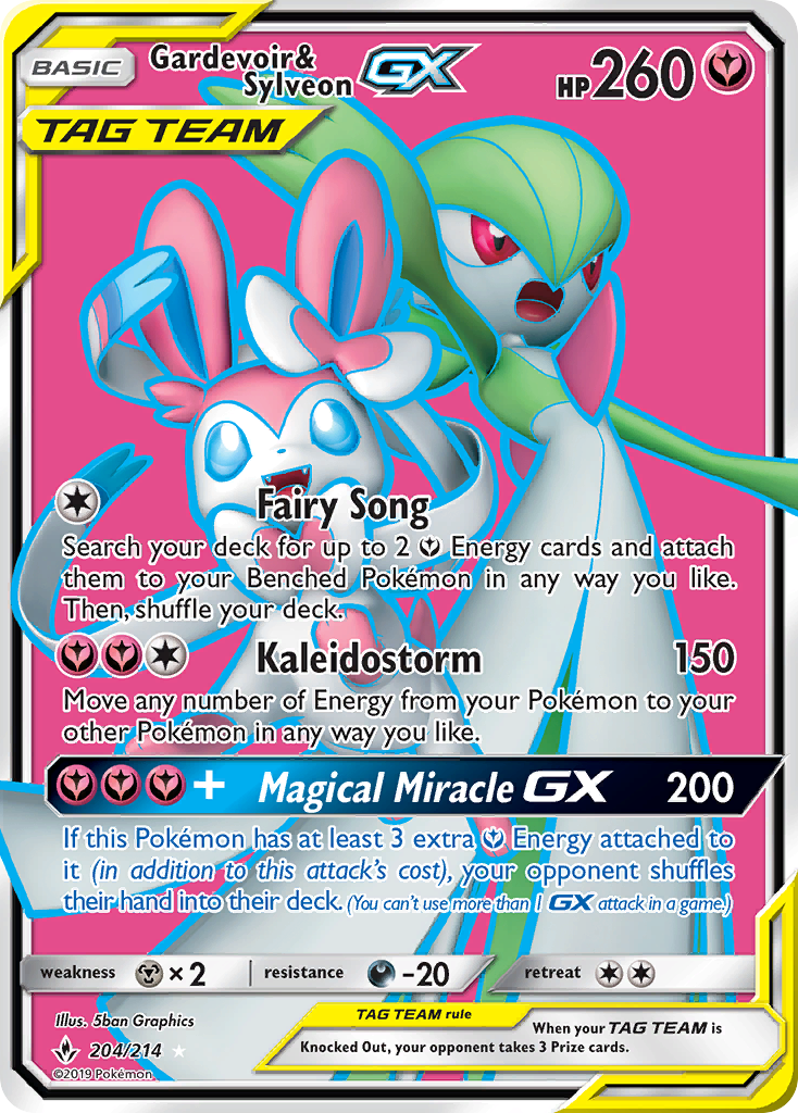 Gardevoir & Sylveon GX (204/214) [Sun & Moon: Unbroken Bonds] | Good Games Cannington