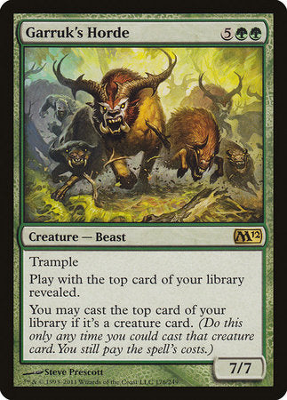 Garruk's Horde [Magic 2012] | Good Games Cannington