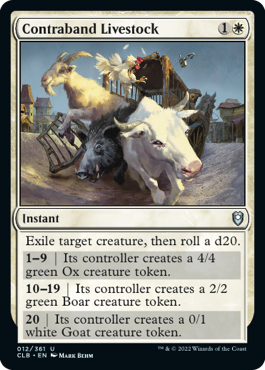 Contraband Livestock [Commander Legends: Battle for Baldur's Gate] | Good Games Cannington