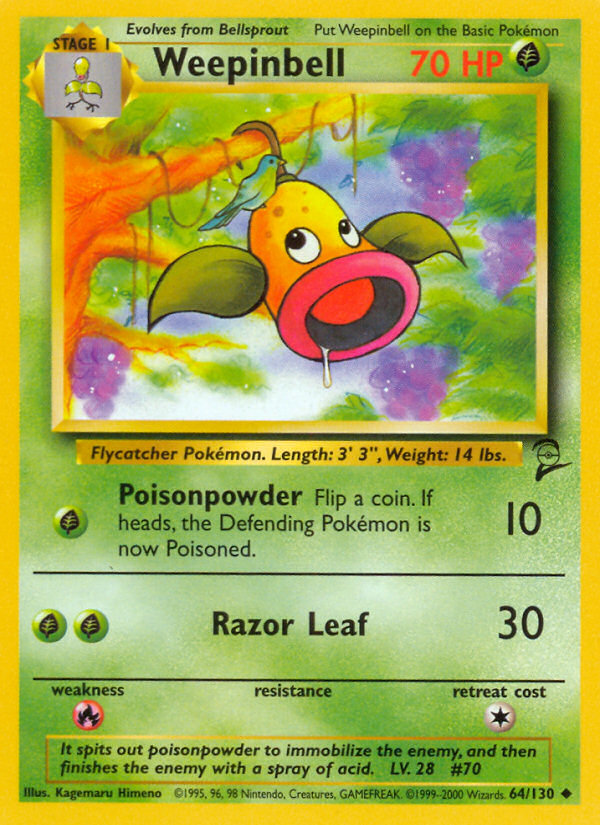 Weepinbell (64/130) [Base Set 2] | Good Games Cannington