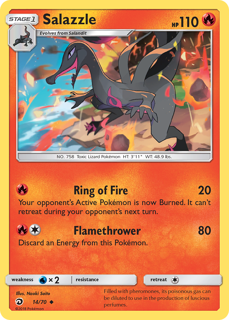 Salazzle (14/70) [Sun & Moon: Dragon Majesty] | Good Games Cannington