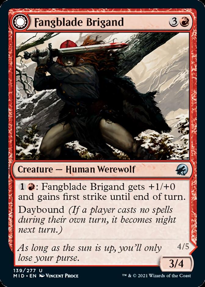 Fangblade Brigand // Fangblade Eviscerator [Innistrad: Midnight Hunt] | Good Games Cannington