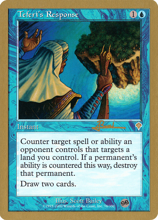 Teferi's Response (Antoine Ruel) (SB) [World Championship Decks 2001] | Good Games Cannington