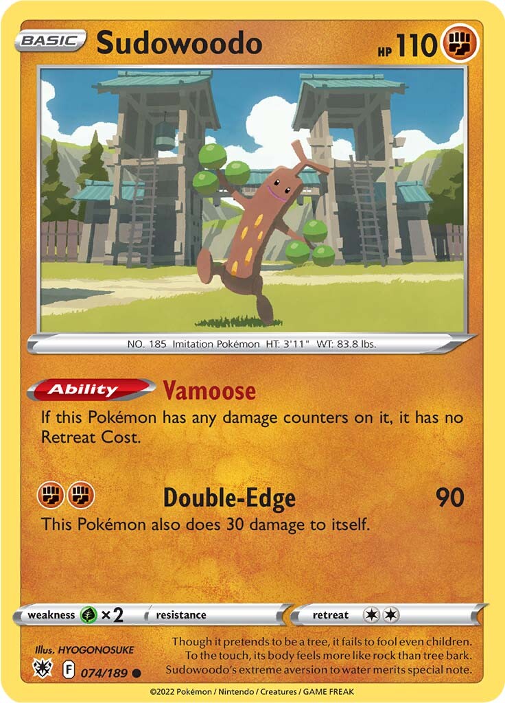 Sudowoodo (074/189) [Sword & Shield: Astral Radiance] | Good Games Cannington