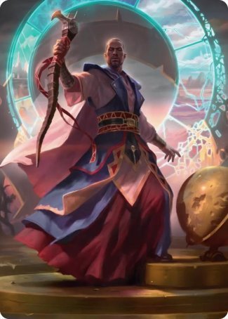 Teferi, Who Slows the Sunset Art Card [Innistrad: Midnight Hunt Art Series] | Good Games Cannington