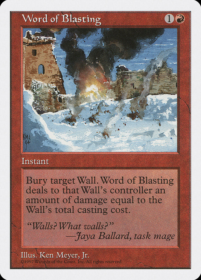 Word of Blasting [Fifth Edition] | Good Games Cannington