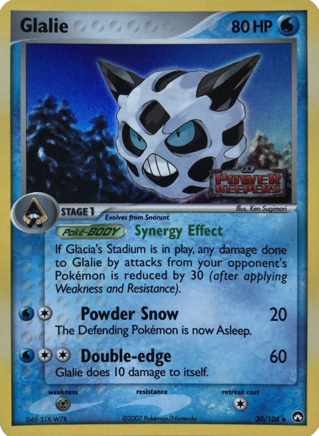 Glalie (30/108) (Stamped) [EX: Power Keepers] | Good Games Cannington