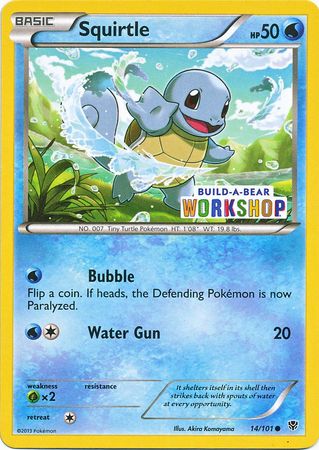 Squirtle (14/101) (Build A Bear Workshop Exclusive) [Black & White: Plasma Blast] | Good Games Cannington