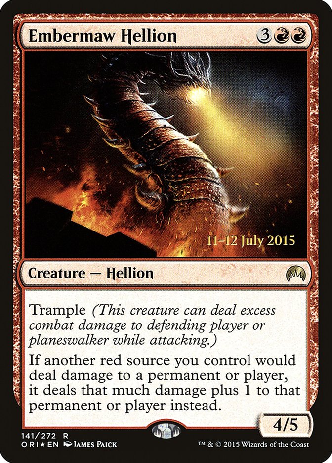 Embermaw Hellion [Magic Origins Prerelease Promos] | Good Games Cannington