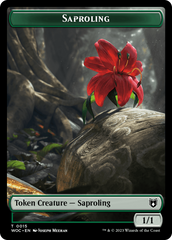 Faerie // Saproling Double-Sided Token [Wilds of Eldraine Commander Tokens] | Good Games Cannington